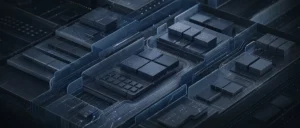 Layered enterprise AI system architecture showing internal control boundaries and structured data flow across interconnected system layers